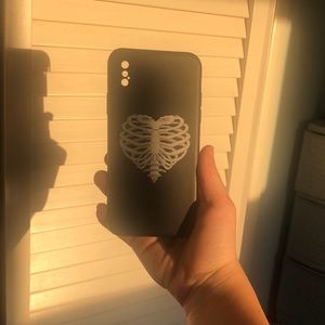 iPhone X Black Heart Phone Case